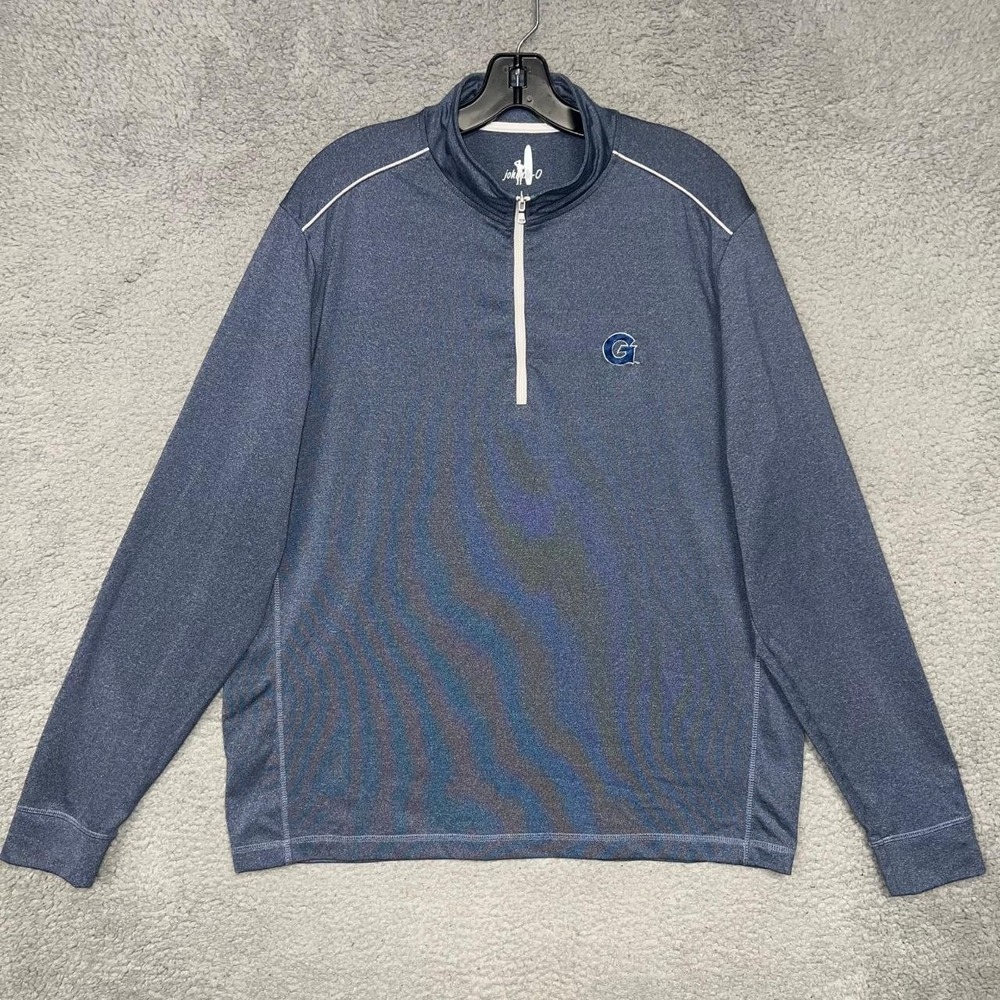 Johnny-O x Georgetown Hoyas‎ Sweater Men's Size L Blue ¼ Zip Pullover Sweatshirt
